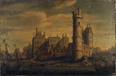 Wieża i brama w Nesle, Hôtel de Nevers, ok. 1650 (olej na płótnie)