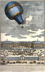 Aerostatyczna kula ziemska zbudowana w Wersalu w 1783 roku.