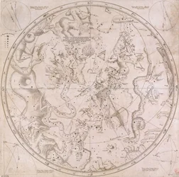 Rektascensje i deklinacje głównych gwiazd stałych na obu półkulach na rok 1678