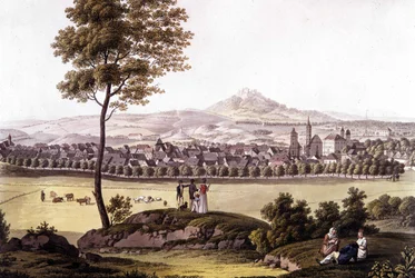 Miasto Toeplitz (Toplitz) w Czechach pod koniec XVIII wieku.