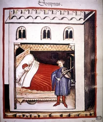 Traktat o medycynie „”Tacuinum sanitatis”” z XIV wieku: sen.
