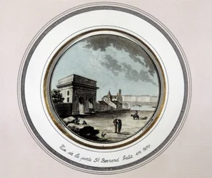 Widok Porty św. Bernarda, zbudowanej w 1670 r. - rycina