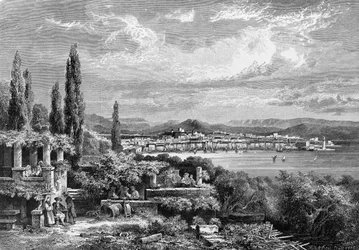 Widok miasta Triest (w okresie austriackim), rycina z 1885