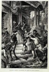 Voltaire aresztowany we Frankfurcie z rozkazu wielkiego Fryderyka II - w „Histoire de France od najdalszych czasów do 1789” autorstwa M. Guizota
