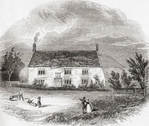 Woolsthorpe Manor, Woolsthorpe-by-Colsterworth, Lincolnshire, Anglia, z Old England: A Pictorial Museum, pub. 1847