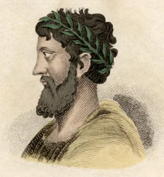 Zaleukos (lub Zaleucos Zaleuco di Locri) Grecki filozof i prawodawca Locreans (ludu Włoch), żyjący w VII wieku pne Rycina z XIX wieku.