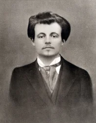 Alfred Jarry, ok. 1900 r. (zdjęcie czarno-białe)