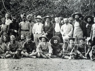 Auguste Pavie (1847-1925), bretoński odkrywca i francusko-angielska misja Górnego Mekongu w 1895 roku.