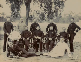 Kaprale z ?C? Kompania, 1. batalion Pułk Bedfordshire, 1890 ok