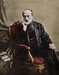 Giuseppe Mazzini (1805-1872), włoski patriota i polityk - 1864 - Portret włoskiego polityka republikańskiego Giuseppe Mazziniego (1805-1872)
