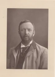 Henry Arthur Jones (1851-1929), angielski dramaturg (zdjęcie czarno-białe)