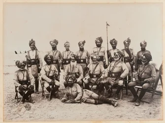 Indyjscy oficerowie 9. Kawalerii Bengalskiej, 1885