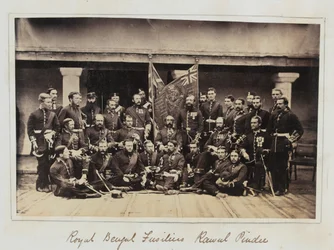 Członkowie 101 Pułku Piechoty (Royal Bengal Fisiliers) w Rawalpindi