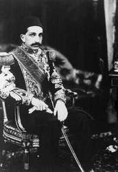 Portret Abdulhamida II (Abd ul Hamid, Abd-ul-Hamid, Abdulhemit, Abdul Hamid, Abd al-Hamid, Abd al-Hamid, Abd al-Hamid) (1842-1918), sułtana Imperium Osmańskiego.
