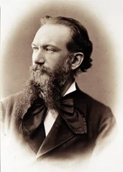 Portret Camillo Boito, włoskiego pisarza i architekta (1836-1914).