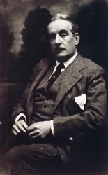 Portret Giacomo Pucciniego (zdjęcie czarno-białe)