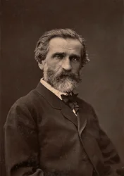 Portret Giuseppe Verdiego, słynnego kompozytora.