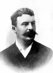 Portret Guy de Maupassant (1850-1893), francuskiego pisarza.