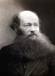 Portret księcia Piotra (Piotra) Aleksiejewicza Kropotkina (1842-1921), rosyjskiego rewolucjonisty i anarchisty.