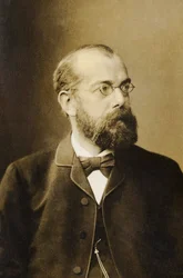 Portret Roberta Kocha (1843-1910), niemieckiego lekarza, laureata Nagrody Nobla.