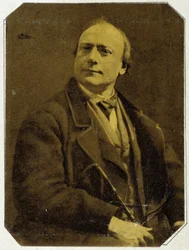Portret Teodora de Banville w 1873, francuski poeta (1823 - 1891)