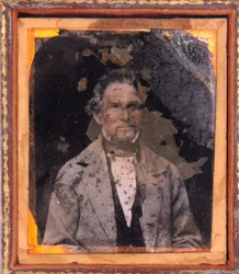 Portret mężczyzny. Dagerotyp (Daguerre) pod ramą ok. 1850 r.