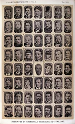 Portrety zbrodniarzy niemieckich i włoskich. Album fotografii zebranych przez Cesare Lombroso (1835-1909), włoskiego kryminologa: „”Człowiek przestępca””