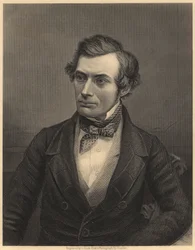 Thomas Graham (1805-1869) szkocki chemik, który położył podwaliny pod chemię fizyczną, ok. 1860 r. (rycina)