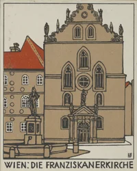 Wiedeń: Kościół franciszkanów Wiedeń: Kościół franciszkanów, 1908.