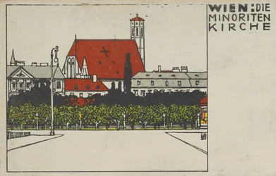 Wiedeń: Kościół Minorytów Wiedeń: Kościół Minorytów, 1908.