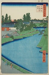 Fosa Benkei z Soto-Sakurada do Kojimachi (Soto Sakurada Benkeibori Kojimachi), nr 54 z serii "Sto słynnych widoków Edo (Meisho Edo hyakkei)".