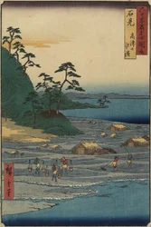 Most łodzi w Toyama, prowincja Etchu_, grudzień 1853 r.