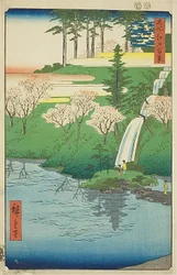 Staw Chiyogaike, Meguro (Meguro Chiyogaike), nr 23 z serii "Sto słynnych widoków Edo (Meisho Edo hyakkei)".