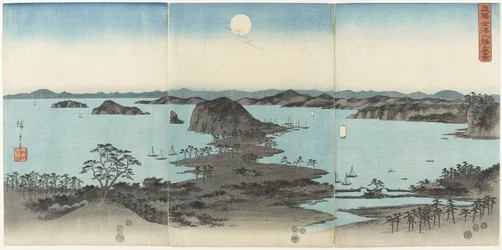 Osiem widoków Kanazawy w prowincji Musashi nocą, lipiec 1857 r.