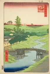 Rzeka Furukawa, Hiroo (Hiroo Furukawa), nr 22 z serii "Sto słynnych widoków Edo (Meisho Edo hyakkei)".
