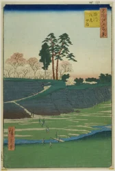 Wzgórze Goten w Shinagawa (Shinagawa Gotenyama), z serii "Sto słynnych widoków Edo (Meisho Edo hyakkei) "v