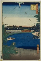 Hibiya i Soto-Sakurada z Yamashita-cho (Yamashita-cho Hibiya Soto-Sakurada), z serii "Sto słynnych widoków Edo (Meisho Edo hyakkei)".