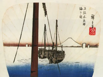 Hiroshige Góra Fuji widziana przez wodę