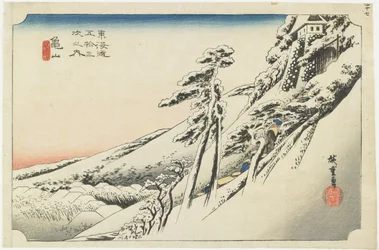 Kameyama - Czysta pogoda po śniegu, ok. 1833 r.