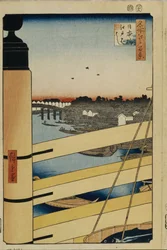 Nihonbashi i Edobashi mosty sto słynnych widoków Edo, 1856-1858