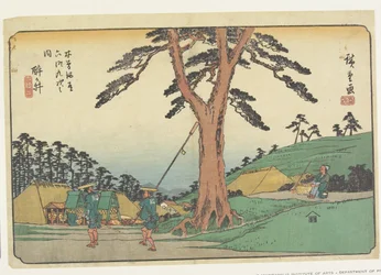 No.62 Samegai, 1830-44 (kolorowy drzeworyt)