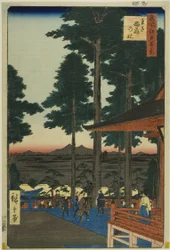 Sanktuarium Oji Inari (Oji Inari no yashiro), z serii "Sto słynnych widoków Edo (Meisho Edo hyakkei)".