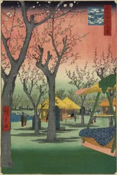 Sad śliwowy w Kamata, luty 1857