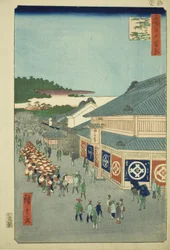 Shimoya Hiroko, z serii „Ridge dre d fa net s vie ws of Edo (Sto słynnych widoków Edo)”