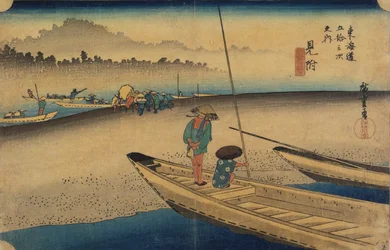 Widok rzeki Tenryu_, Mitsuke, ok. 1833 r.