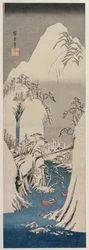 Rzeka Fuji w śniegu, 1841.