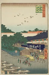 Dzielnica Yamashita w Ueno (Ueno Yamashita), nr 12 z serii "Sto słynnych widoków Edo (Meisho Edo hyakkei)".