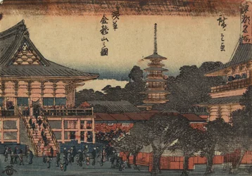 ゔ ゔ w Of Kinryu_Zantempein Asakusa, ok. godz. 1841