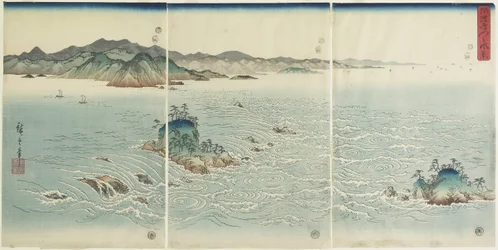Widok wirów w prowincji Awa, 1857