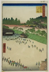 Yastukoji, Wewnątrz bramy Sujikai (Sujikai-uchi Yatsukoji), z serii "Sto słynnych widoków Edo (Meisho Edo hyakkei)".